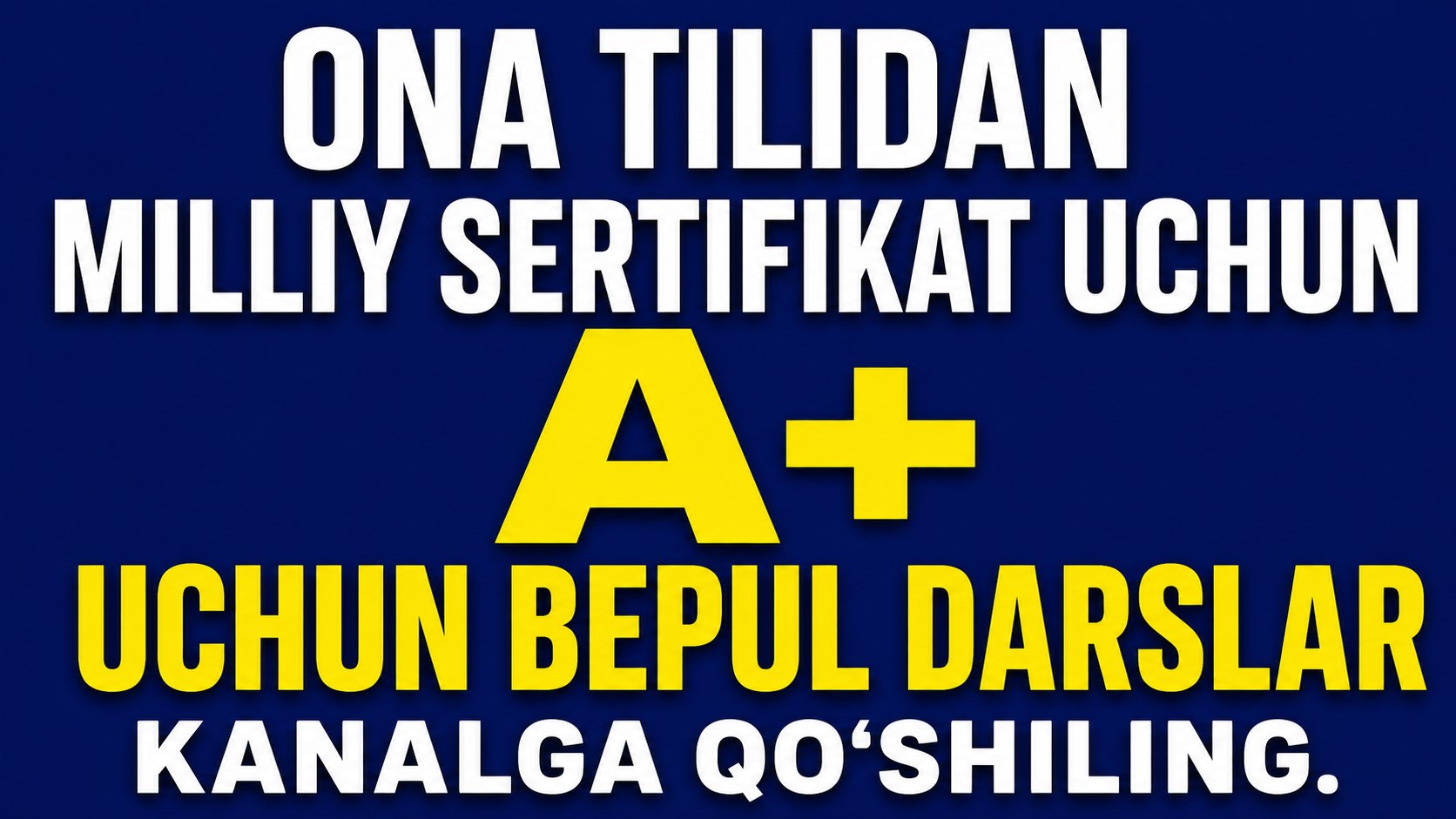 Iskandarova Ona tili Milliy Sertifikat