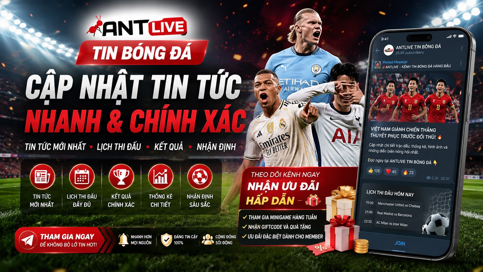 ANTLIVE TIN BÓNG ĐÁ