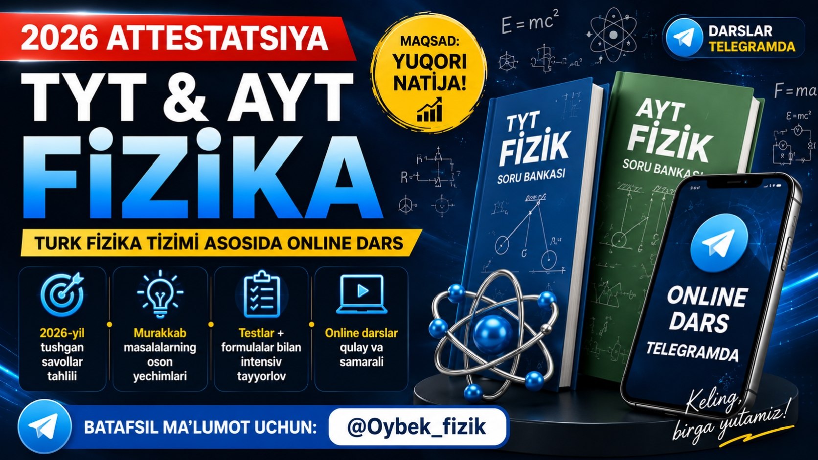 Fizika Turkiya AYT darslik